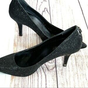 Michael Kors Black Shimmer Pump Heel 6M
